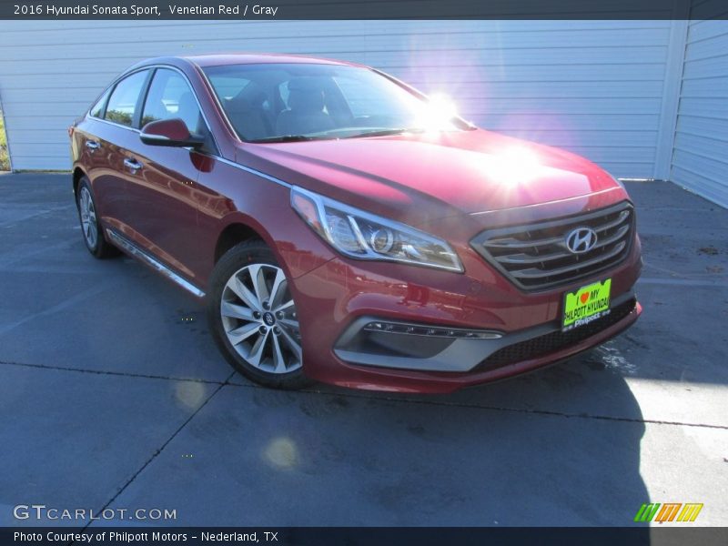 Venetian Red / Gray 2016 Hyundai Sonata Sport