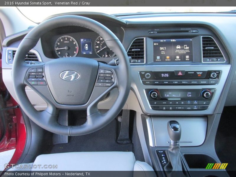 Venetian Red / Gray 2016 Hyundai Sonata Sport