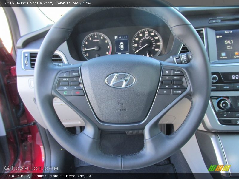 Venetian Red / Gray 2016 Hyundai Sonata Sport