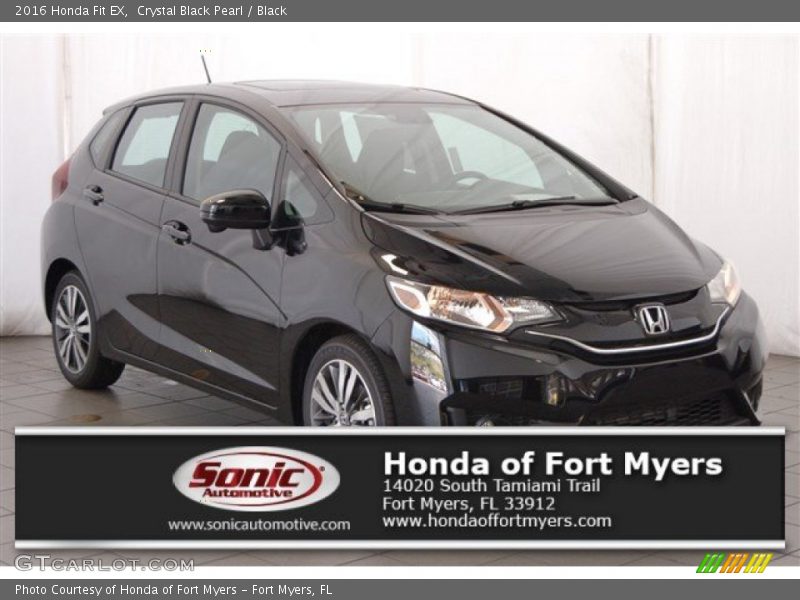 Crystal Black Pearl / Black 2016 Honda Fit EX