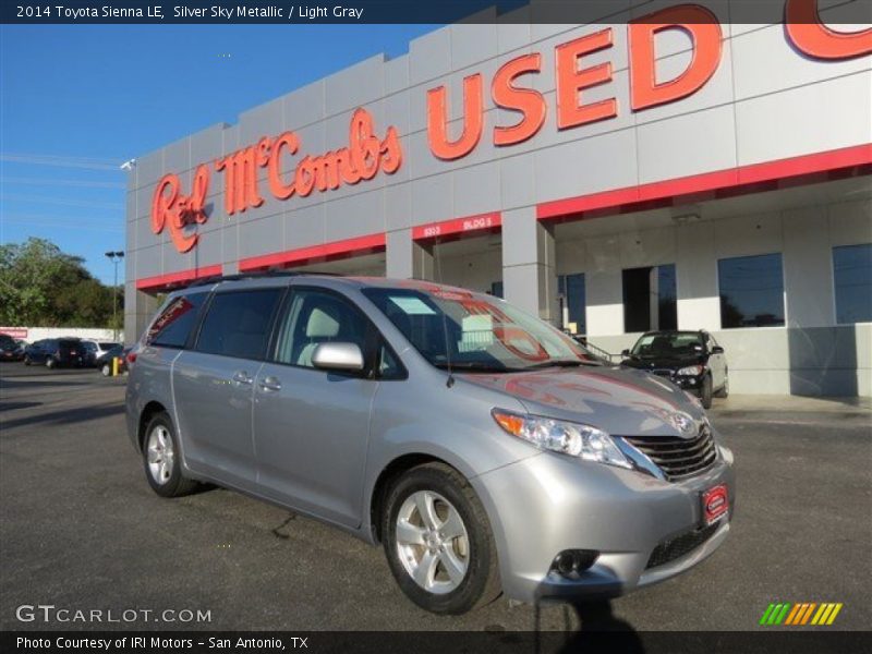 Silver Sky Metallic / Light Gray 2014 Toyota Sienna LE
