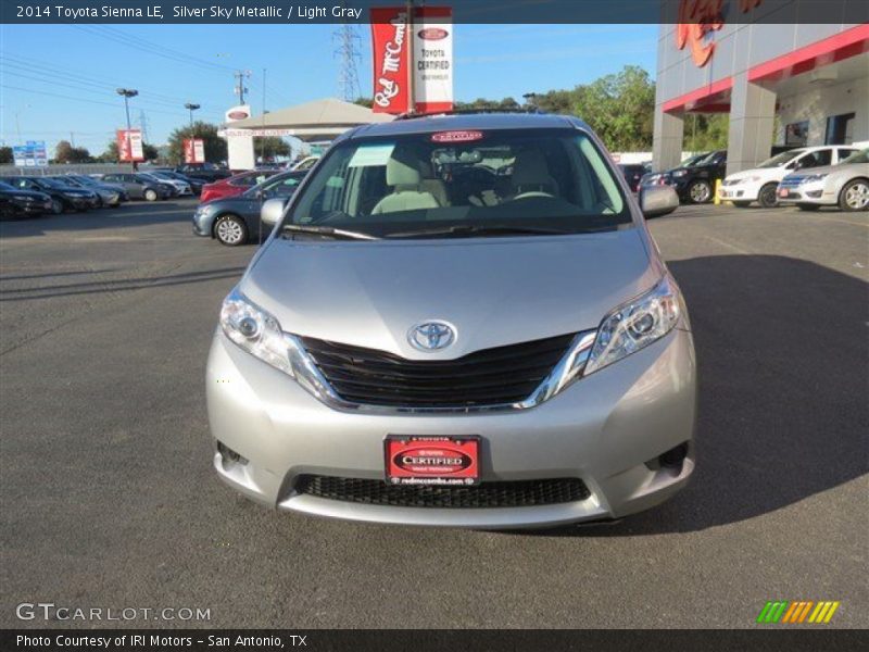 Silver Sky Metallic / Light Gray 2014 Toyota Sienna LE