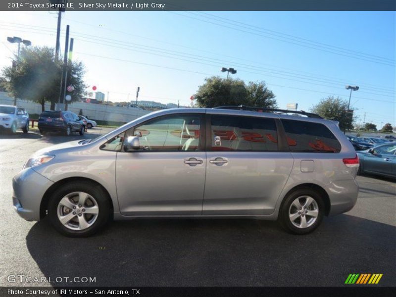 Silver Sky Metallic / Light Gray 2014 Toyota Sienna LE