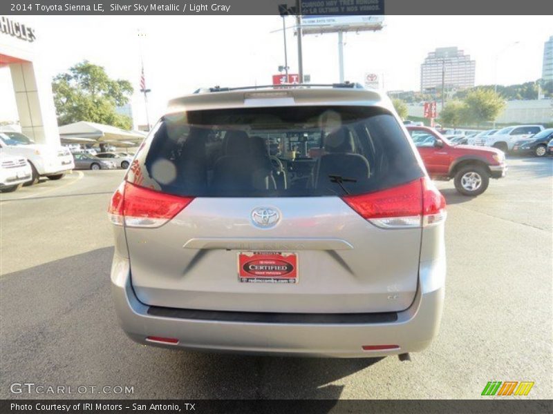 Silver Sky Metallic / Light Gray 2014 Toyota Sienna LE