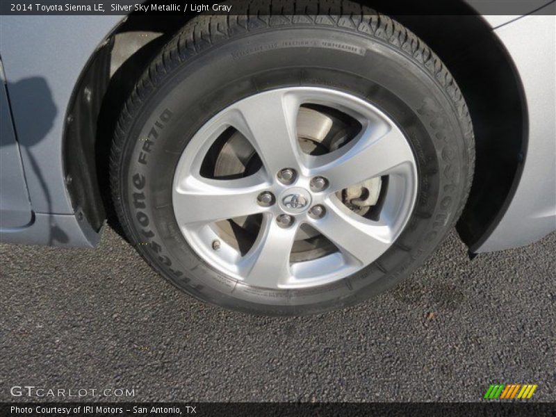 Silver Sky Metallic / Light Gray 2014 Toyota Sienna LE