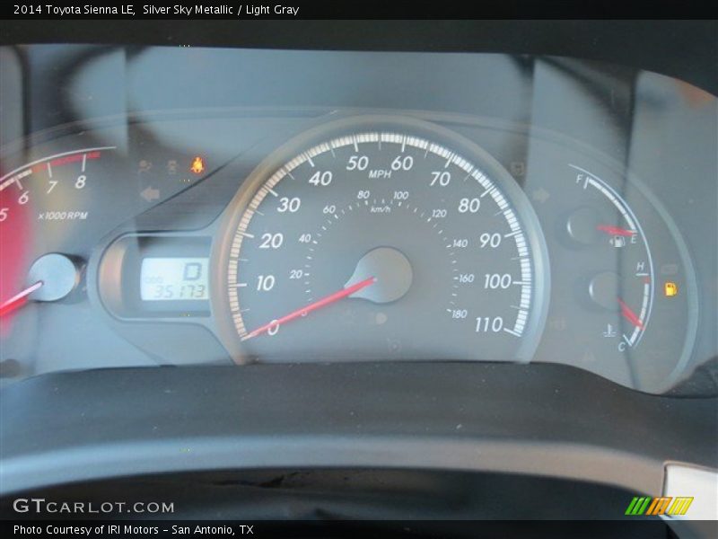 Silver Sky Metallic / Light Gray 2014 Toyota Sienna LE