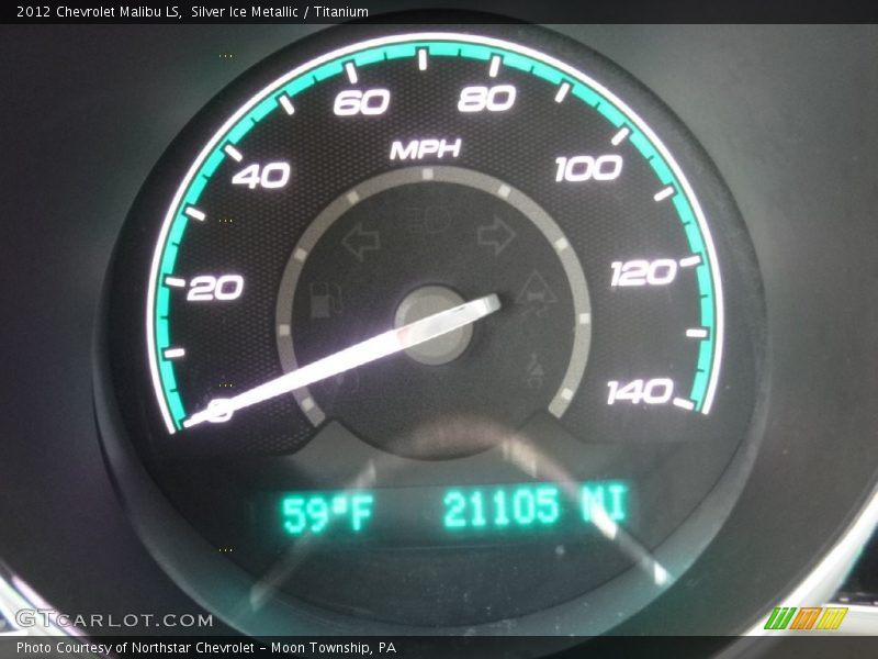 Silver Ice Metallic / Titanium 2012 Chevrolet Malibu LS