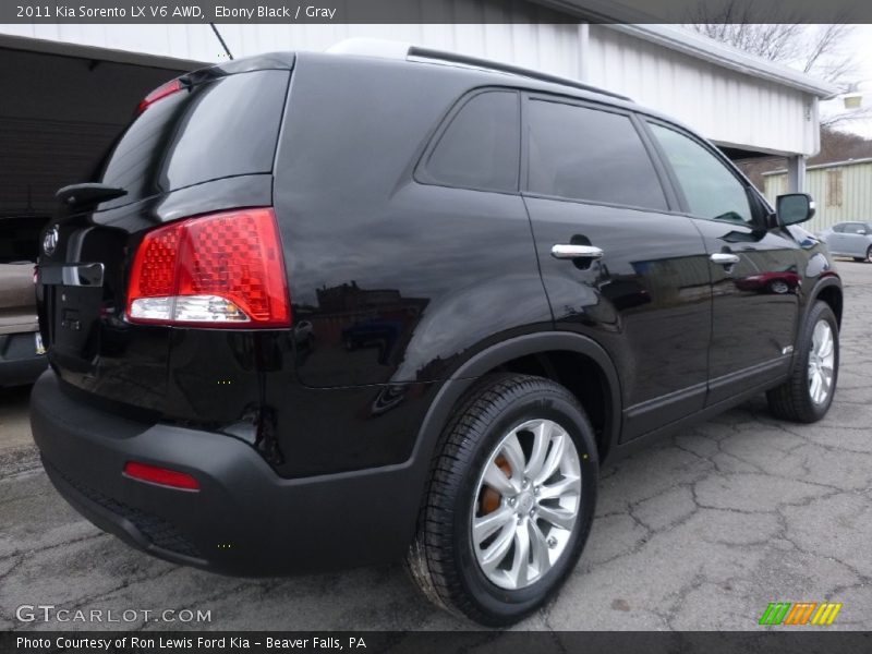 Ebony Black / Gray 2011 Kia Sorento LX V6 AWD