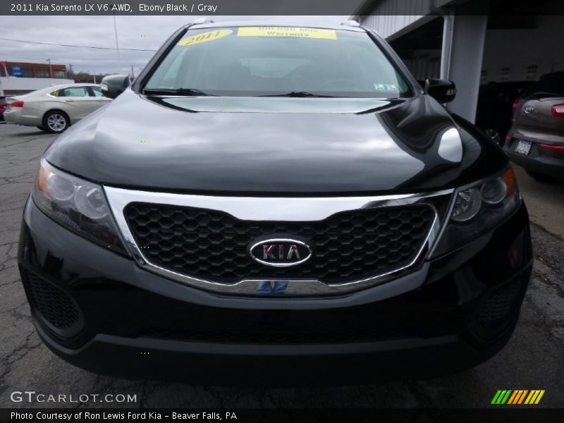 Ebony Black / Gray 2011 Kia Sorento LX V6 AWD