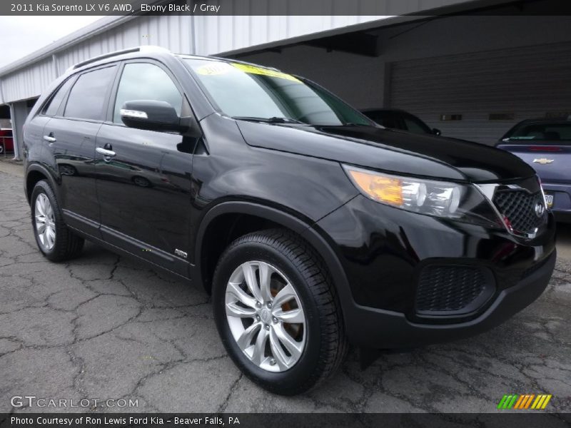 Ebony Black / Gray 2011 Kia Sorento LX V6 AWD