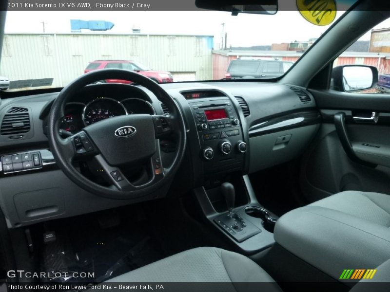 Ebony Black / Gray 2011 Kia Sorento LX V6 AWD