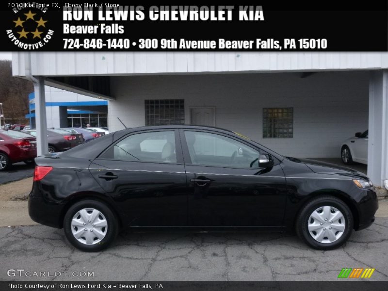 Ebony Black / Stone 2010 Kia Forte EX