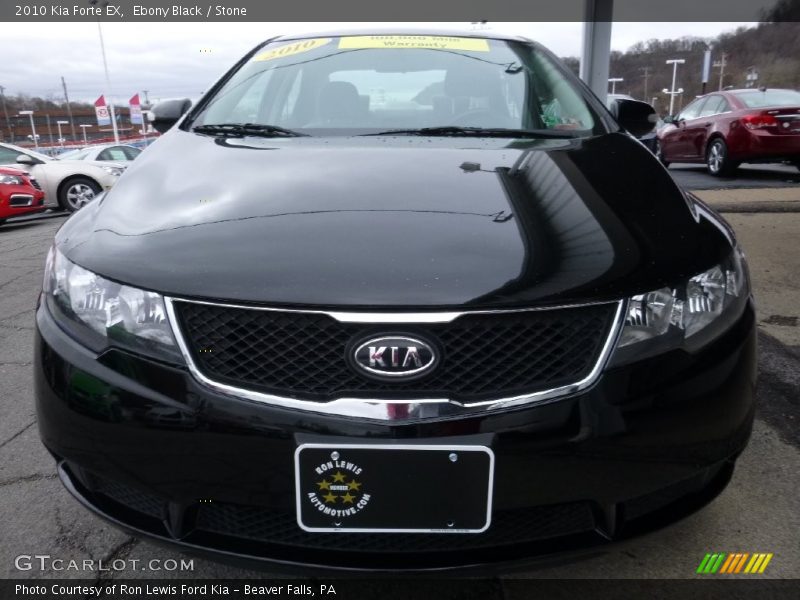 Ebony Black / Stone 2010 Kia Forte EX
