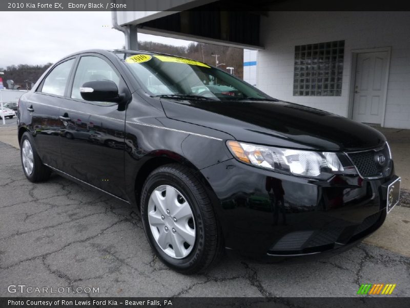 Ebony Black / Stone 2010 Kia Forte EX