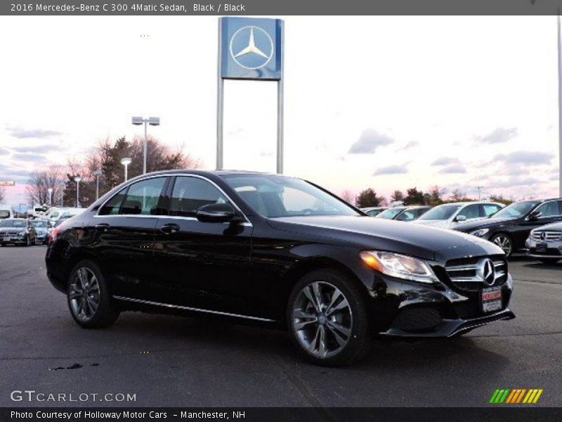 Black / Black 2016 Mercedes-Benz C 300 4Matic Sedan