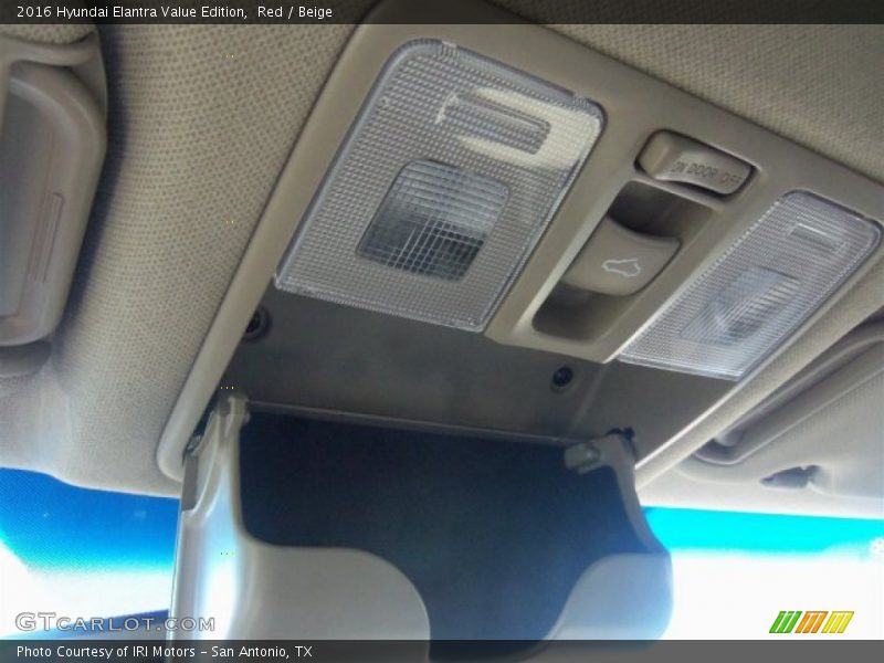 Red / Beige 2016 Hyundai Elantra Value Edition