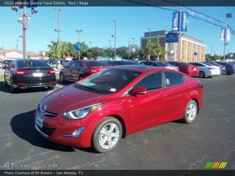 Red / Beige 2016 Hyundai Elantra Value Edition