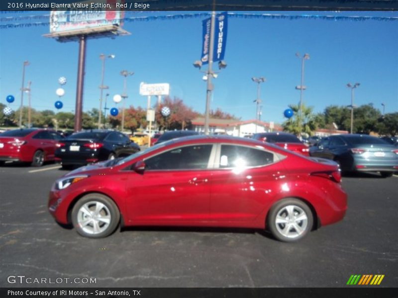 Red / Beige 2016 Hyundai Elantra Value Edition