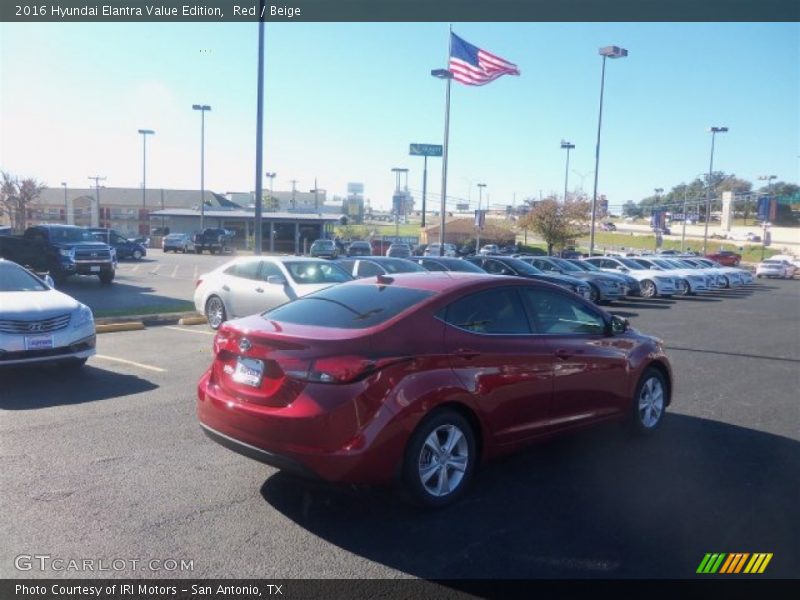 Red / Beige 2016 Hyundai Elantra Value Edition