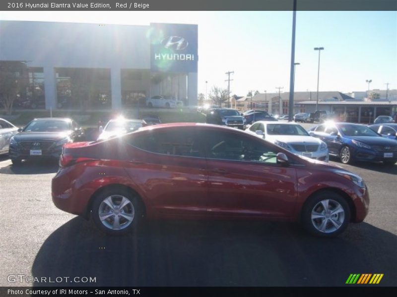 Red / Beige 2016 Hyundai Elantra Value Edition