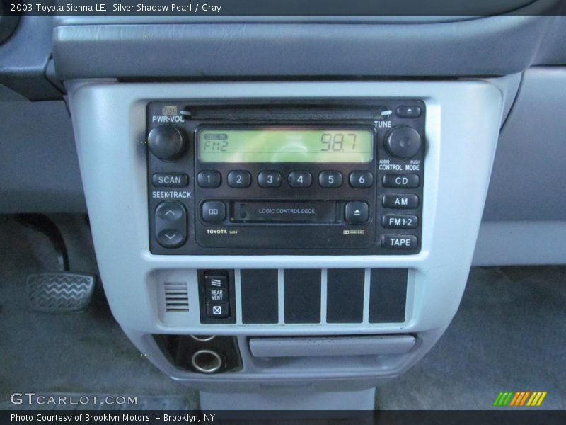 Controls of 2003 Sienna LE