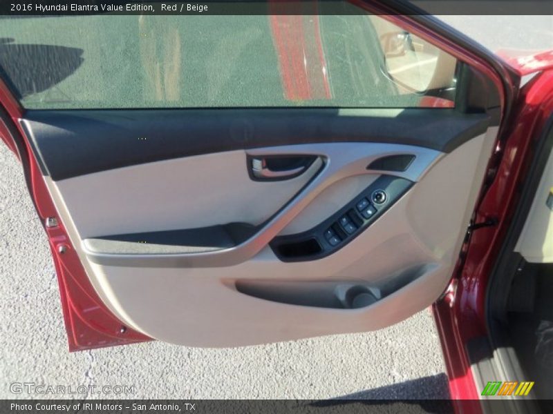 Red / Beige 2016 Hyundai Elantra Value Edition