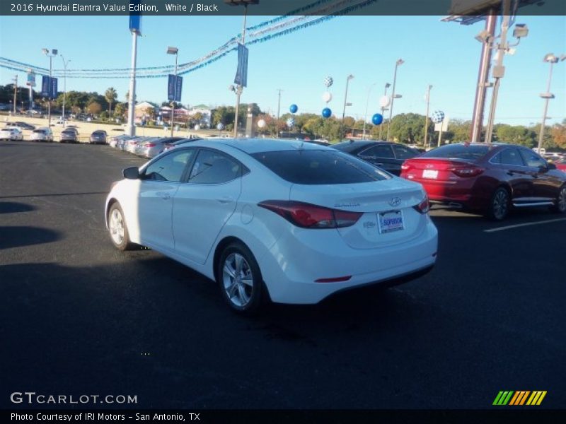 White / Black 2016 Hyundai Elantra Value Edition