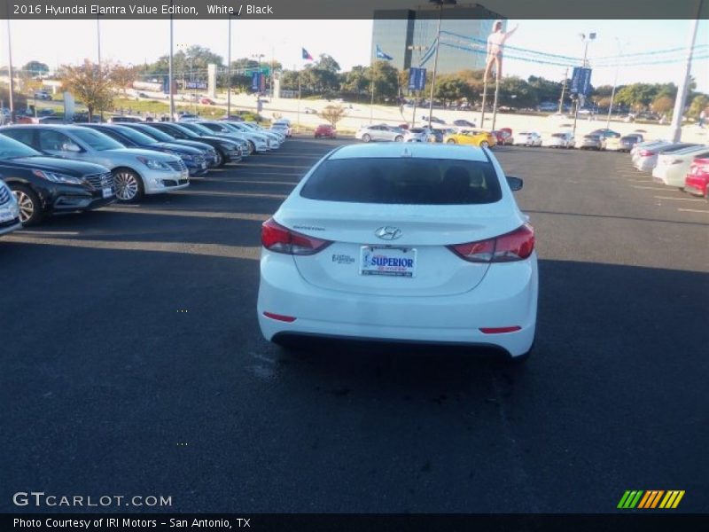 White / Black 2016 Hyundai Elantra Value Edition