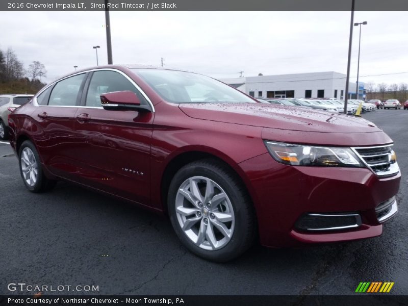Siren Red Tintcoat / Jet Black 2016 Chevrolet Impala LT