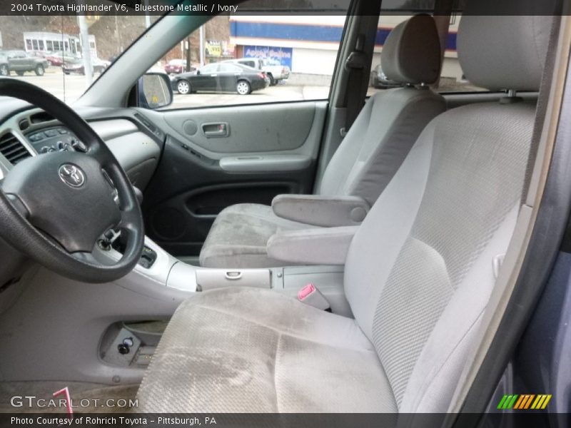 Bluestone Metallic / Ivory 2004 Toyota Highlander V6