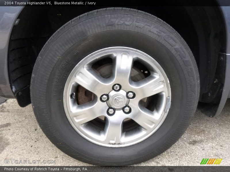 Bluestone Metallic / Ivory 2004 Toyota Highlander V6