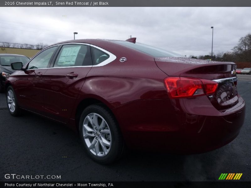 Siren Red Tintcoat / Jet Black 2016 Chevrolet Impala LT