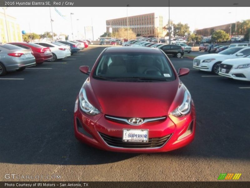 Red / Gray 2016 Hyundai Elantra SE