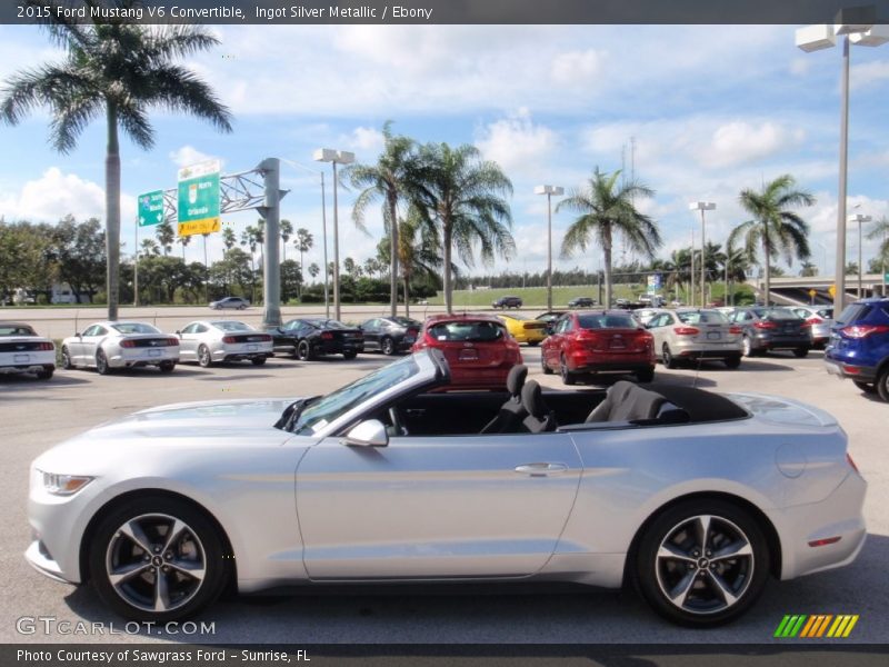 Ingot Silver Metallic / Ebony 2015 Ford Mustang V6 Convertible
