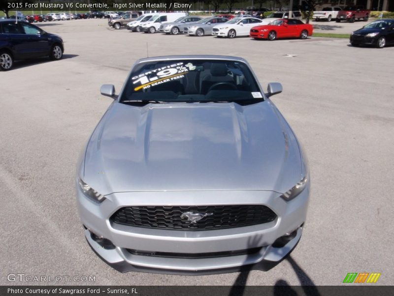 Ingot Silver Metallic / Ebony 2015 Ford Mustang V6 Convertible