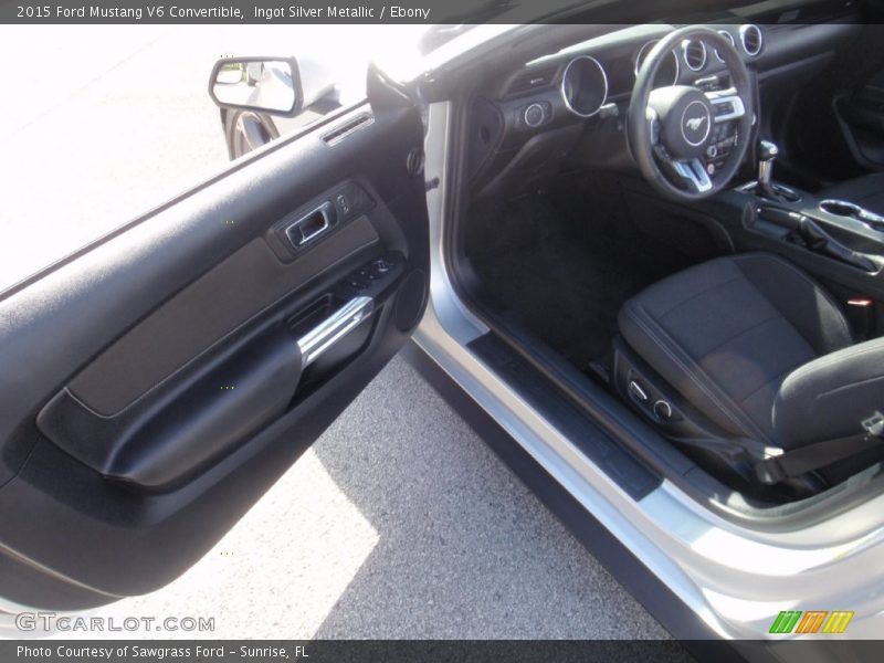 Ingot Silver Metallic / Ebony 2015 Ford Mustang V6 Convertible