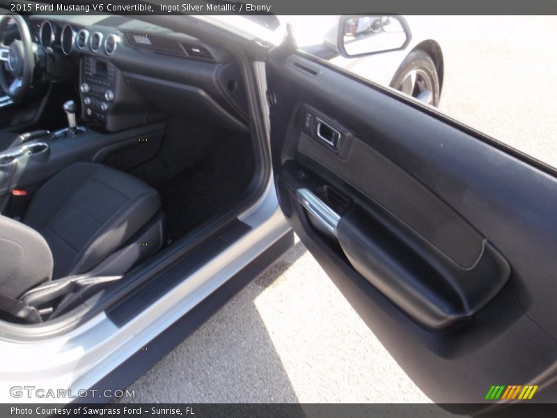 Ingot Silver Metallic / Ebony 2015 Ford Mustang V6 Convertible