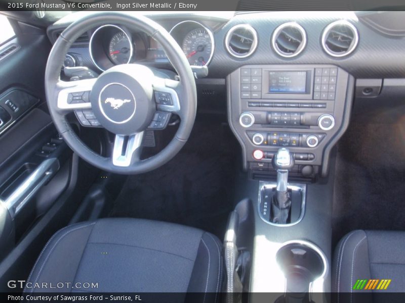 Ingot Silver Metallic / Ebony 2015 Ford Mustang V6 Convertible