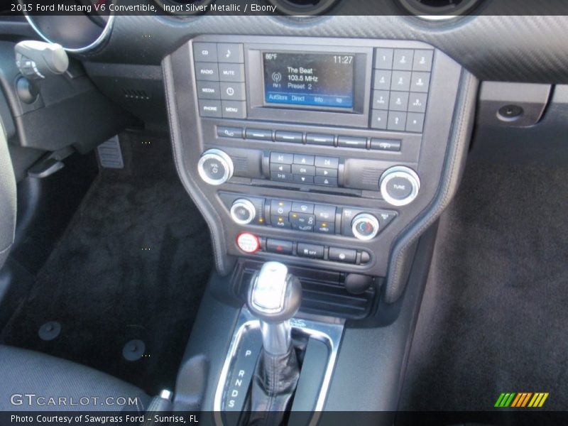 Ingot Silver Metallic / Ebony 2015 Ford Mustang V6 Convertible