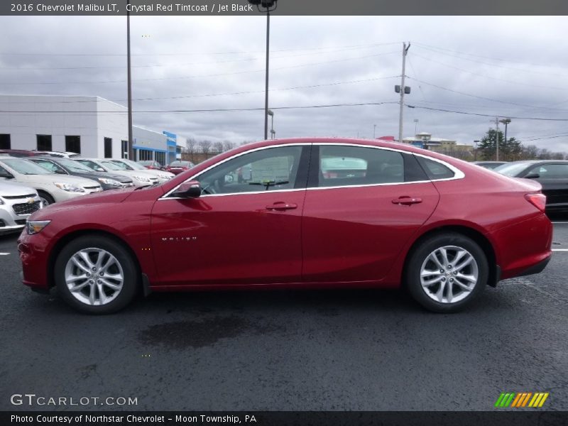 Crystal Red Tintcoat / Jet Black 2016 Chevrolet Malibu LT