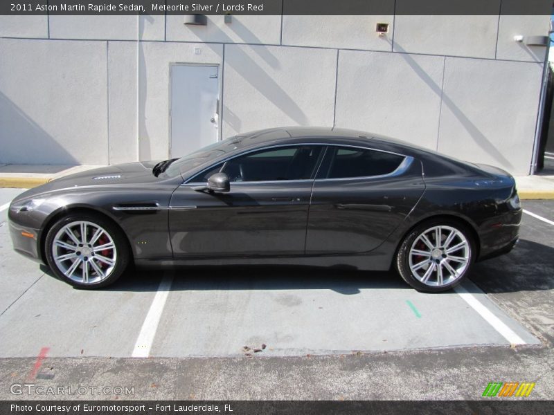 Meteorite Silver / Lords Red 2011 Aston Martin Rapide Sedan