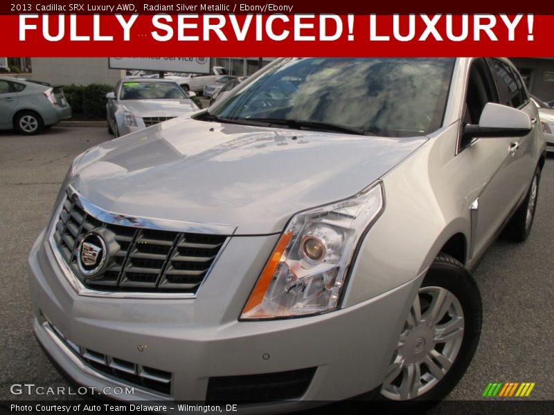 Radiant Silver Metallic / Ebony/Ebony 2013 Cadillac SRX Luxury AWD