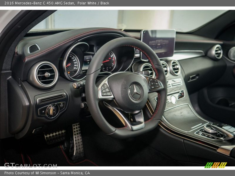 Polar White / Black 2016 Mercedes-Benz C 450 AMG Sedan