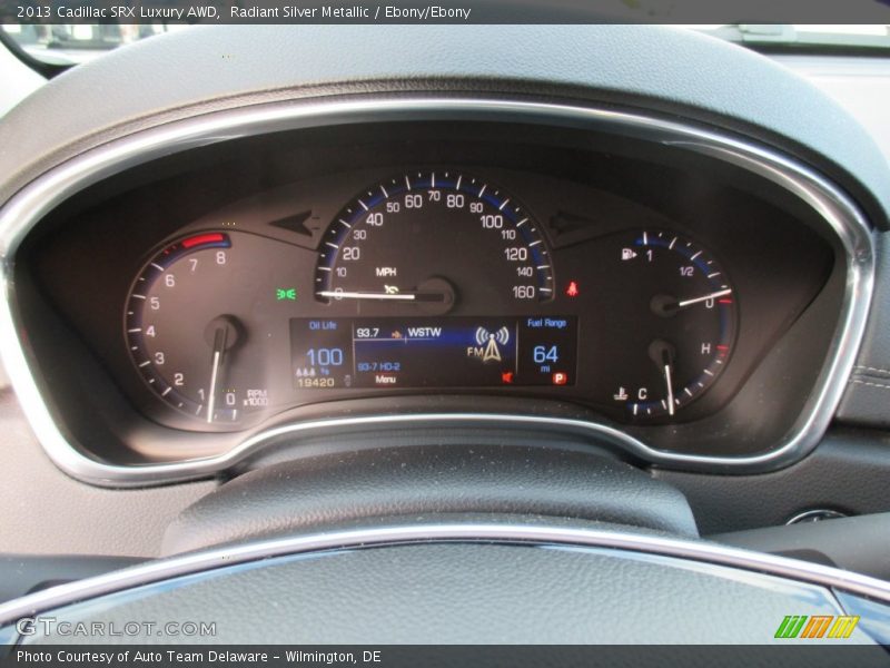 Radiant Silver Metallic / Ebony/Ebony 2013 Cadillac SRX Luxury AWD