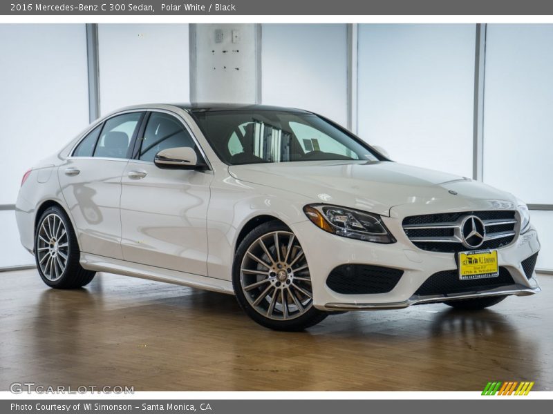 Polar White / Black 2016 Mercedes-Benz C 300 Sedan
