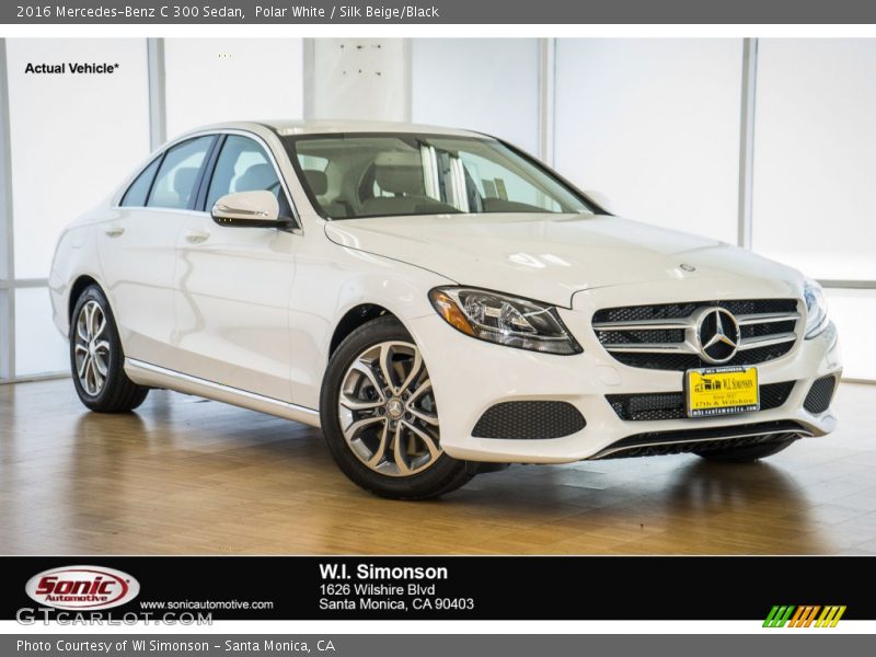 Polar White / Silk Beige/Black 2016 Mercedes-Benz C 300 Sedan