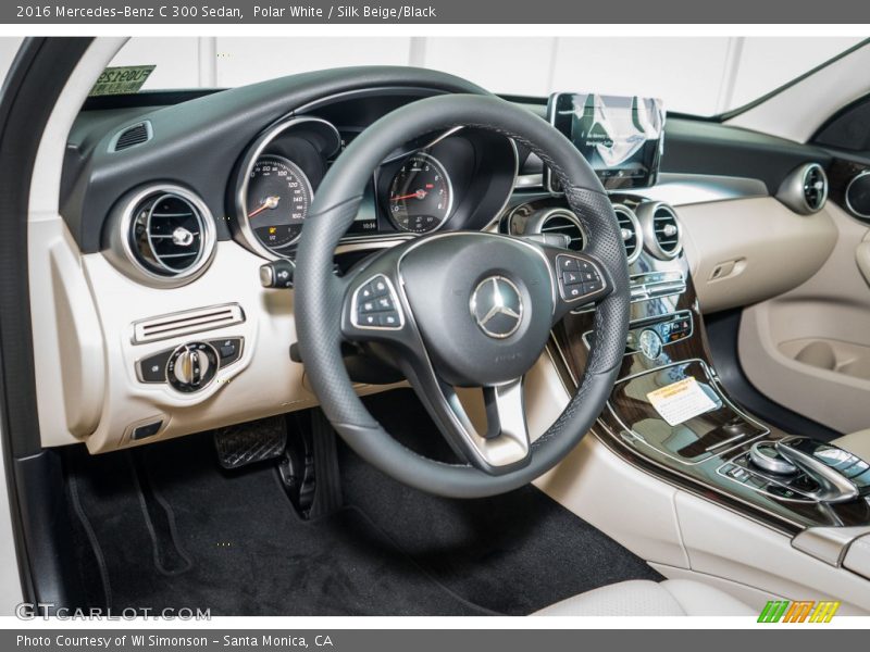 Polar White / Silk Beige/Black 2016 Mercedes-Benz C 300 Sedan