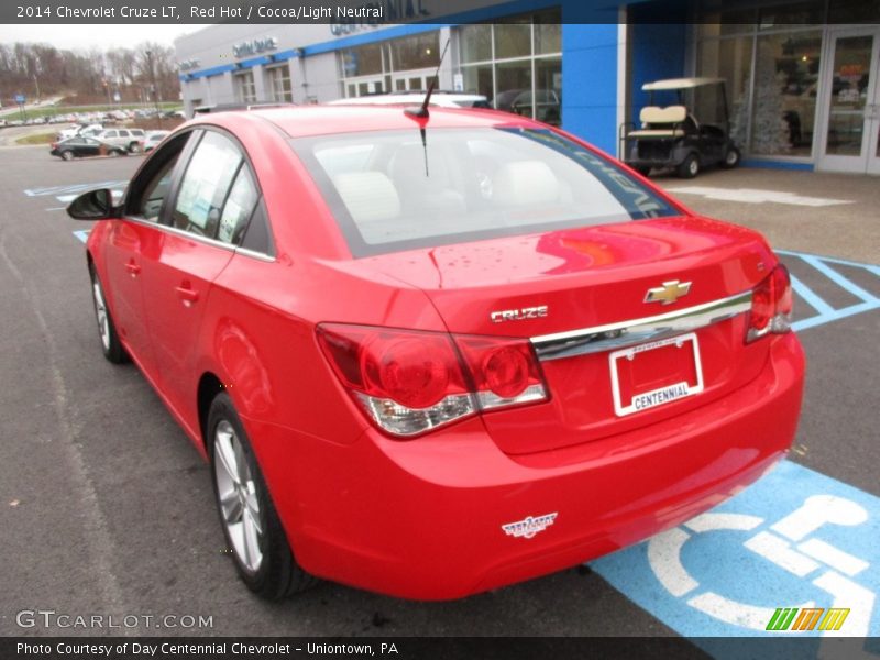 Red Hot / Cocoa/Light Neutral 2014 Chevrolet Cruze LT