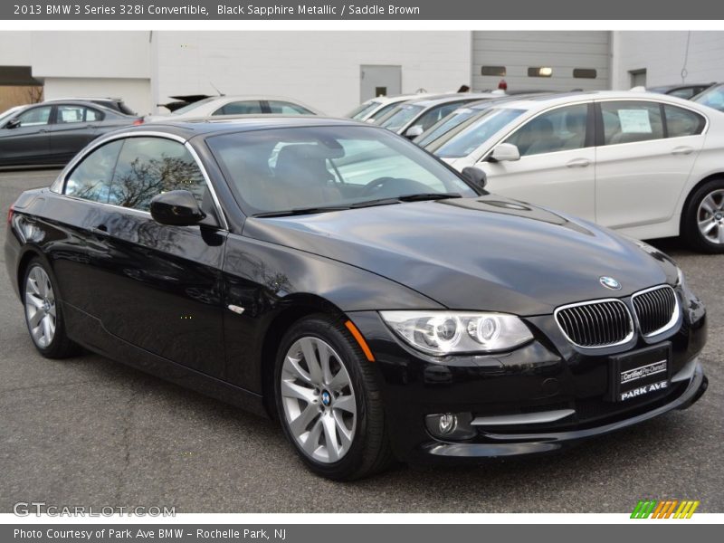 Black Sapphire Metallic / Saddle Brown 2013 BMW 3 Series 328i Convertible