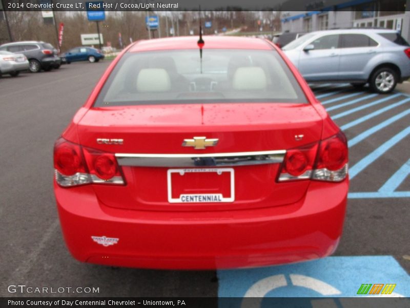 Red Hot / Cocoa/Light Neutral 2014 Chevrolet Cruze LT